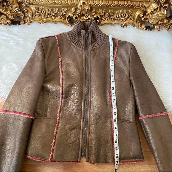 GAS Leather Faux Fur Trim Jacket - Picture 7 of 12